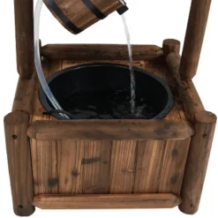 Sunnydaze Decor Sunnydaze 46"H Fir Wood Rustic Wishing Well Outdoor Water Fountain -Garden Promotional Store GUEST 46213424 6472 4f46 9ce3 b607bd179538