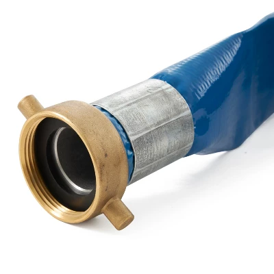 Apache 98138015 1.5" Diameter 50' Length 75 PSI Polyester-Reinforced PVC Lay Flat Pool Sump Pump Hose With Aluminum Pin Lug Connections, Blue (2 Pack) 4 Apache 98138015 1.5" Diameter 50' Length 75 PSI Polyester-Reinforced PVC Lay Flat Pool Sump Pump Hose With Aluminum Pin Lug Connections, Blue (2 Pack) - Image 2