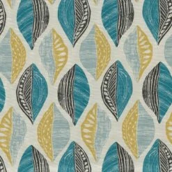 19" X 44" Leaf Block Outdoor/Indoor Wicker Loveseat Cushion Teal/Citron - Pillow Perfect -Garden Promotional Store GUEST 47c8ab01 7fa0 48b4 bd8c 33b8d3d3feb2