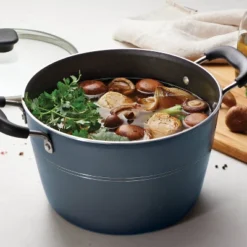 Tramontina 8qt Aluminum Non Stick Covered Stock Pot - Blue -Garden Promotional Store GUEST 49385e23 5ec1 4e9a 8841 924b7533c63f