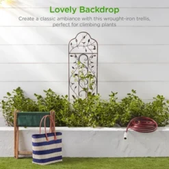 Best Choice Products 60x15in Iron Arched Garden Trellis Fence Panel W/ Branches, Birds For Climbing Plants - Bronze 12 Best Choice Products 60x15in Iron Arched Garden Trellis Fence Panel W/ Branches, Birds For Climbing Plants - Bronze -Garden Promotional Store GUEST 4993ddd5 2b08 4816 92a8 16e46cd7956f