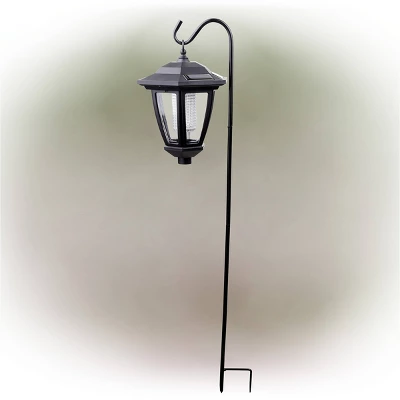 Solar Outdoor Lantern Black - Alpine Corporation 3 Solar Outdoor Lantern Black - Alpine Corporation - Image 2