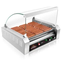 Olde Midway Electric Hot Dog Roller Grill Machine With Glass Cover, Commercial Grade -Garden Promotional Store GUEST 4b06841f c39f 444f 9fb0 f0cfa91bd81c