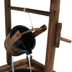 Sunnydaze Decor Sunnydaze 46"H Fir Wood Rustic Wishing Well Outdoor Water Fountain -Garden Promotional Store GUEST 4b303e6c 5b8e 4cd2 9466 604e53b8775b