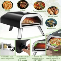 Costway Outdoor Gas Pizza Oven Portable Propane Pizza Stove With Oven Cover Pizza Stone -Garden Promotional Store GUEST 4b559b39 a61f 4861 9a86 200467807130