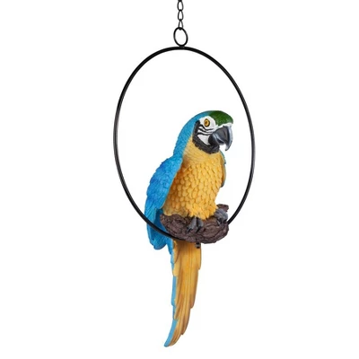 Design Toscano Polly In Paradise Parrot On Ring Perch: Medium 9 Design Toscano Polly In Paradise Parrot On Ring Perch: Medium - Image 7