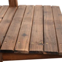 Costway 5' Wooden Bridge Stained Finish Decorative Solid Wood Garden Pond Arch Walkway -Garden Promotional Store GUEST 4c4ba8b1 ccca 46c3 b4fd 338ccbdfedc5