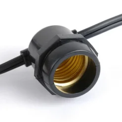 Novelty Lights Edison Outdoor String Lights With 25 In-Line Sockets Black Wire 37.5 Feet -Garden Promotional Store GUEST 4dd9aa77 31c1 4253 921d 3667614c8179