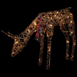 Northlight 35" LED Lighted Feeding Rattan Reindeer Outdoor Christmas Decoration -Garden Promotional Store GUEST 4e9a5192 a07d 4f4b a37d 1cf7c6f88763