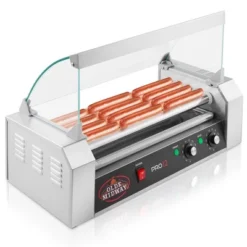 Olde Midway Electric Hot Dog Roller Grill Cooker With Glass Cover, Commercial Grade Machine -Garden Promotional Store GUEST 4eb6f097 3c6a 46d2 ab31 598ed5b25e12