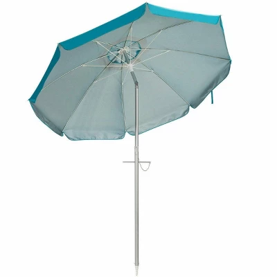6.5' X 6.5' Portable Sunshade Beach Umbrellas With Tilt Aluminum Pole And Carrying Bag - Wellfor 16 6.5' X 6.5' Portable Sunshade Beach Umbrellas With Tilt Aluminum Pole And Carrying Bag - Wellfor - Image 14