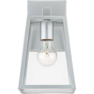 John Timberland Arrington Modern Outdoor Wall Light Fixture Silver Steel 10 3/4" Clear Glass For Post Exterior Barn Deck House Porch Yard Posts Patio 5 John Timberland Arrington Modern Outdoor Wall Light Fixture Silver Steel 10 3/4" Clear Glass For Post Exterior Barn Deck House Porch Yard Posts Patio - Image 3
