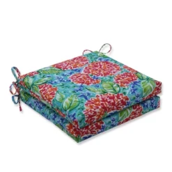 Floral Garden Blooms 2pc Outdoor Seat Cushion Set Pink - Pillow Perfect -Garden Promotional Store GUEST 4f6270d6 fbdc 4464 8023 20feb39d8320