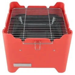 Permasteel Square Portable Charcoal Grill PG-40C10-RD - Red -Garden Promotional Store GUEST 501b5c4b fac5 437e 88c3 70ea25f73156