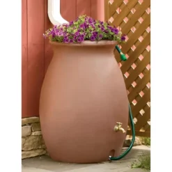 Rainwater Urn, 50 Gallon, 4' Hose Included, Brass Water Spigot, Removable Top -Garden Promotional Store GUEST 509890b8 1f27 4ad0 bd5b 141e9731b95b