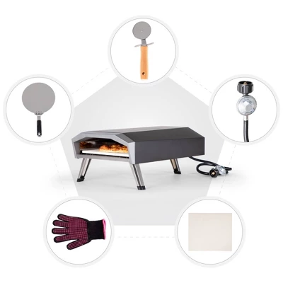 Captiva Designs E02GR011 Propane Gas Outdoor Pizza Oven - Black 3 Captiva Designs E02GR011 Propane Gas Outdoor Pizza Oven - Black