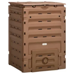 Outsunny 120 Gallon Compost Bin, Large Composter With 80 Vents And 2 Sliding Doors, Lightweight & Sturdy -Garden Promotional Store GUEST 523bdf7e 8bdc 463e 8af2 cb5a6d1eea53