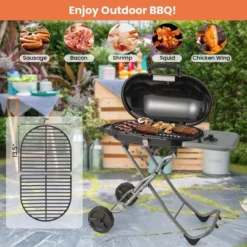 Costway Portable Propane Grill Folding Gas Grill Griddle With Wheels & Side Shelf 14 Costway Portable Propane Grill Folding Gas Grill Griddle With Wheels & Side Shelf -Garden Promotional Store GUEST 537c8d68 e8f6 495a 84e3 7109881af749