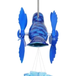 24" Metal Bird Spinning Wings Wind Chime Blue - Exhart -Garden Promotional Store GUEST 539f8391 d9b7 49ba bea5 ba5ac480f413