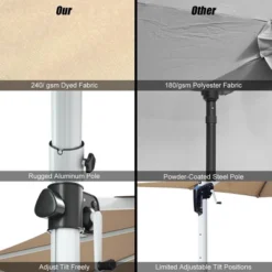 Costway 11' Patio Cantilever Offset Umbrella 360Degree Rotation Outdoor Tilt W/Base 17 Costway 11' Patio Cantilever Offset Umbrella 360Degree Rotation Outdoor Tilt W/Base -Garden Promotional Store GUEST 53e2e63a 5fa5 43e0 aac5 59eeeaafb8b3