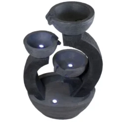 Northlight 31.5" Black Lighted Three-tier Outdoor Garden Water Fountain -Garden Promotional Store GUEST 54ce2cba 762f 4285 9b51 4d5e11a97171