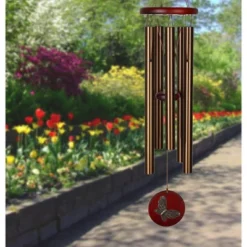 Woodstock Wind Chimes Signature Collection, Woodstock Habitats Chime, 26'' Bronze Butterfly Wind Chime HCBRB