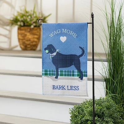 Evergreen Wag More, Bark Less Garden Burlap Flag 12.5 X 18 Inches Indoor Outdoor Decor 3 Evergreen Wag More, Bark Less Garden Burlap Flag 12.5 X 18 Inches Indoor Outdoor Decor