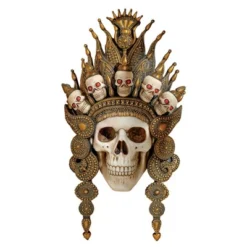 Design Toscano Balinese God Of The After Life Sculptural Skull Wall Mask