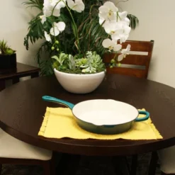 Crock-Pot Crock Pot Artisan Enameled 12in Round Cast Iron Skillet In Teal Ombre -Garden Promotional Store GUEST 56c86e39 fc67 4b6a 9606 6880a74332a3