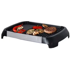 Brentwood Select TS-641 1200 Watt Electric Indoor Grill & Griddle In Stainless Steel -Garden Promotional Store GUEST 56e5bac7 2b41 428e 8380 8d426f56c01c
