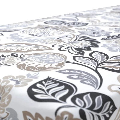 45" X 18" Outdoor/Indoor Bench Cushion Dailey Pewter Black - Pillow Perfect 5 45" X 18" Outdoor/Indoor Bench Cushion Dailey Pewter Black - Pillow Perfect - Image 3