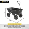 Gorilla Carts 600 Pound Capacity Heavy Duty Poly Garden Landscape Outdoor Yard Hauling Utility Wagon Dump Cart With 10 Inch Pneumatic Tires, Black -Garden Promotional Store GUEST 57773263 de92 4ed9 87ed 542b7062f3bd