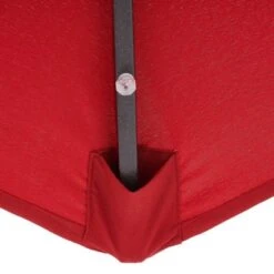 9' X 9' Solar LED Patio Umbrella With Tilt Adjustment And Crank Lift Red - Wellfor -Garden Promotional Store GUEST 58c0b95f afd1 4168 805f 93607259d099