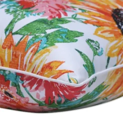 2pc Outdoor/Indoor Oversized Rectangular Throw Pillow Set Sunflowers Sunburst Yellow - Pillow Perfect