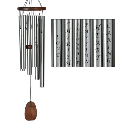 Woodstock Wind Chimes Signature Collection, Affirmation Chime, 25'' Love Silver Wind Chime AFLSB 4 Woodstock Wind Chimes Signature Collection, Affirmation Chime, 25'' Love Silver Wind Chime AFLSB - Image 2