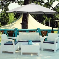 Nature Spring 10' Offset Patio Umbrella - Tan -Garden Promotional Store GUEST 5a4218a3 c704 4e60 a1e1 629f86e5d902
