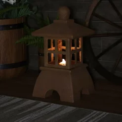 Sunnydaze Decor Sunnydaze 23"H Electric Resin Zen Lantern Outdoor Water Fountain With LED Lights -Garden Promotional Store GUEST 5b44f10f 2ab7 48e8 8779 5b9f0418291b