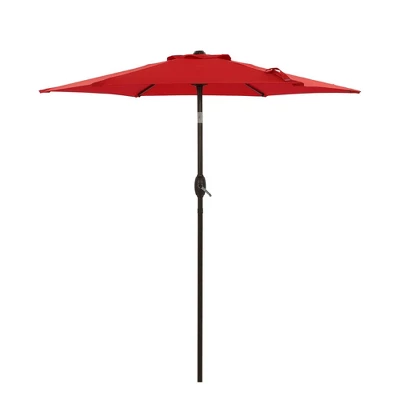 7.5' X 7.5' Outdoor Patio Umbrella With Button Tilt And Crank - Wellfor 15 7.5' X 7.5' Outdoor Patio Umbrella With Button Tilt And Crank - Wellfor - Image 13
