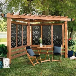 NewTown Decorative Outdoor Privacy Screen Panels, Metal Laser Cut Privacy Screen Decorative Patio Metal Fence For Outdoor Indoor Decor-The Pop Home -Garden Promotional Store GUEST 5bda3f79 a693 4dc5 9440 ad77615800ad