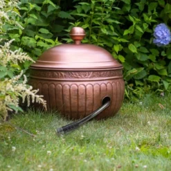 La Jolla Copper Finish Hose Pot With Lid - Good Directions -Garden Promotional Store GUEST 5c047973 0cde 40b6 be51 2b9740846143