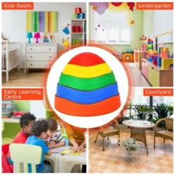 Costway 5pcs Kids Balance Stepping Stones Indoor & Outdoor Coordination & Balance Toy -Garden Promotional Store GUEST 5cddacb3 3173 48fa 9539 b1f7fda1437e