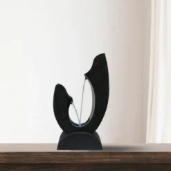 Northlight 13.75" Black Small Modern Outdoor Garden Water Fountain