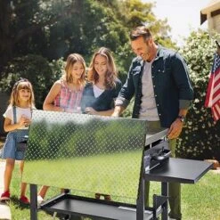 Flybold 28" Griddle Cover With Waterproof Aluminum Diamond Plate And Stainless Steel Handle For Outdoor BBQ Hood Blackstone Griddle Accessories -Garden Promotional Store GUEST 5e2eebee 184a 43e8 9654 d8dd5fdb7227