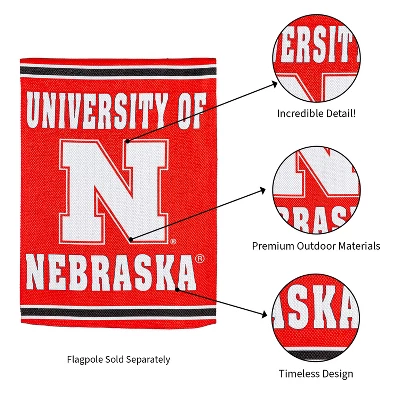 Evergreen Embossed Suede Flag, GDN Size, University Of Nebraska 5 Evergreen Embossed Suede Flag, GDN Size, University Of Nebraska - Image 3