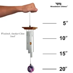 Woodstock Wind Chimes Signature Collection, Woodstock Amethyst Chime, Small 21'' Silver Wind Chime WYBR 11 Woodstock Wind Chimes Signature Collection, Woodstock Amethyst Chime, Small 21'' Silver Wind Chime WYBR -Garden Promotional Store GUEST 608280b3 bf5d 4d59 997f 5ff46bc34851