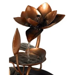 John Timberland Begonia Flowers Modern Zen Cascading Indoor Tabletop Water Fountain 10 1/4" For Table Office Desk Home Bedroom Living Room Relaxation -Garden Promotional Store GUEST 60e1ae31 3084 491c 9981 da6bfc4a39b1