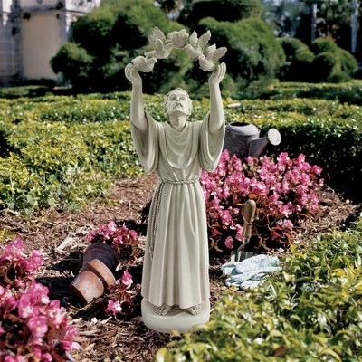 Design Toscano St. Francis's Doves Of Peace Garden Statue - Off-White 3 Design Toscano St. Francis's Doves Of Peace Garden Statue - Off-White