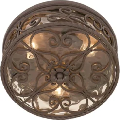 John Timberland Casa Seville Rustic Farmhouse Flush Mount Outdoor Ceiling Light Fixture Dark Walnut 5" Champagne Water Glass For Post Exterior Barn -Garden Promotional Store GUEST 613a49f5 b257 4d74 af8e f819648e9ea3