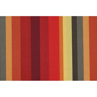 Outdoor Set Of 2 Wicker Chair Cushions - Orange/Green Stripe - Jordan Manufacturing 3 Outdoor Set Of 2 Wicker Chair Cushions - Orange/Green Stripe - Jordan Manufacturing