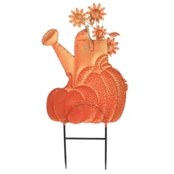 Direct International Home & Garden Watering Can With Pumpkins - One Yard Stake 37.5 Inches - Yard Decor Sunflower - 31823025 - Metal - Orange -Garden Promotional Store GUEST 63fba608 63a7 41e6 832f 03aff2f108de